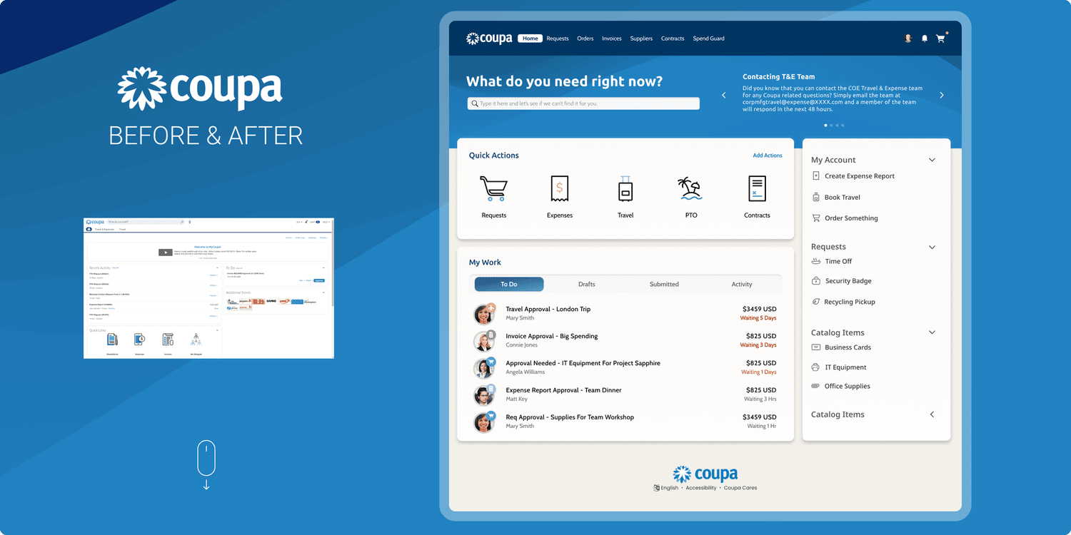 Coupa BSM Platform — White-label brand mockups